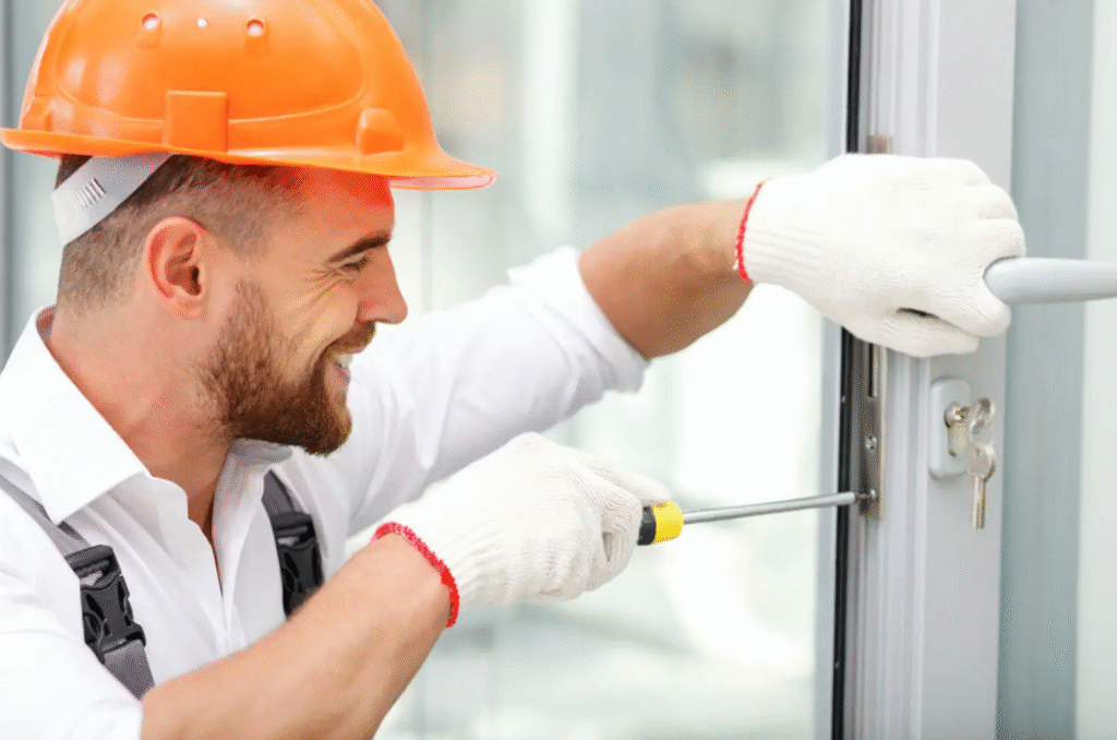 Mobile Locksmith Chicago repairing lock. residential locksmith services